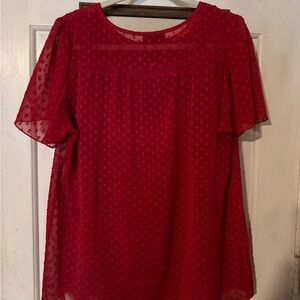 Elegant Brick Red Women's Top